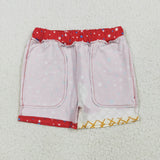 SS0612 4th of July Stars Drip Red Boy's Shorts