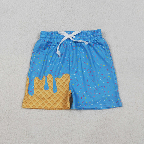 SS0619 Ice Cream Drip Sprinkles Blue Boy's Shorts