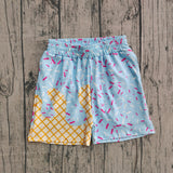 Preorder Samples SS0635 Ice Cream Drip Sprinkles Blue Boy's Shorts