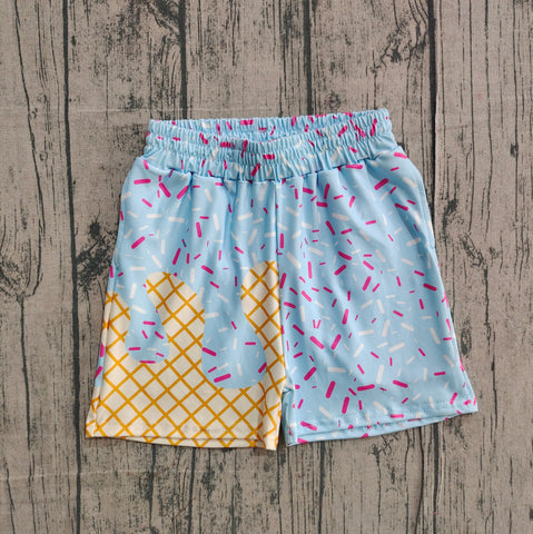 Preorder Samples SS0635 Ice Cream Drip Sprinkles Blue Boy's Shorts