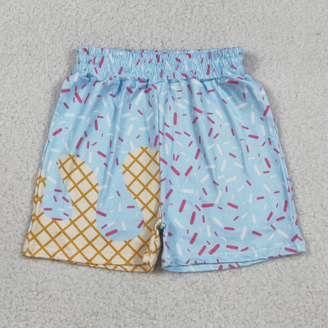 SS0635 Ice Cream Drip Sprinkles Blue Boy's Shorts