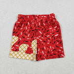 SS0637 Ice Cream Drip Sprinkles Red Boy's Shorts