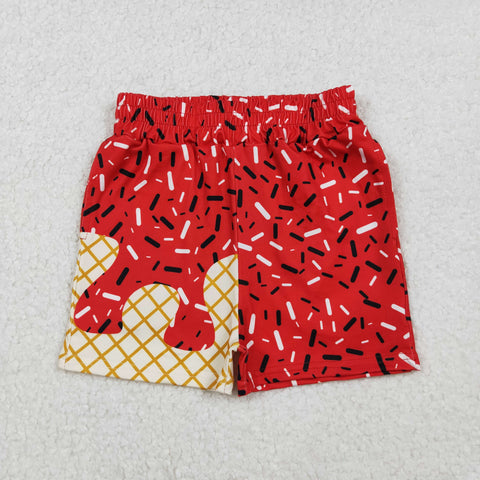 SS0637 Ice Cream Drip Sprinkles Red Boy's Shorts
