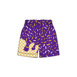 Preorder 08.14 SS0641 Ice Cream Drip Sprinkles Purple Boy's Shorts