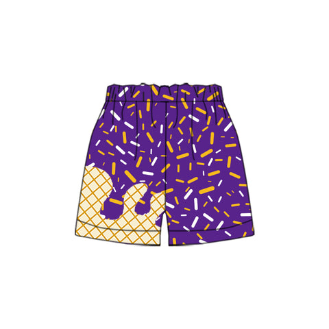 Preorder 08.14 SS0641 Ice Cream Drip Sprinkles Purple Boy's Shorts