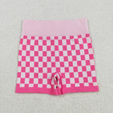 GSSO2704 Pink Plaid Yoga Sports Adult Women's Outfits
