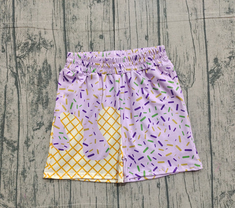 Preorder Samples SS0653 Ice Cream Drip Sprinkles Purple Boy's Shorts