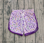 Preorder Samples SS0656 Ice Cream Drip Sprinkles Purple Girl's Shorts