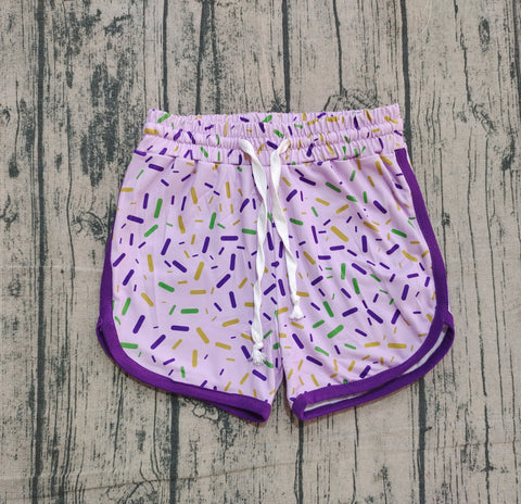 Preorder Samples SS0656 Ice Cream Drip Sprinkles Purple Girl's Shorts