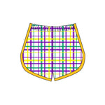 Preorder 10.20 MOQ 5 pcs SS0658 Mardi Gras Plaid Girl's Shorts