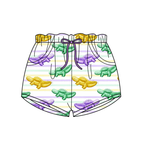 Preorder 10.21 MOQ 5 pcs SS0678 Mardi Gras Crocodile Girl's Shorts