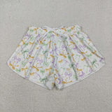 SS0679 Mardi Gras Bows Yoga Adult Women Shorts
