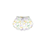 Preorder Samples SS0682 baby girls Mardi Gras Bow Shorts