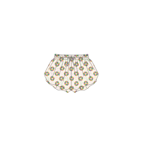 10.10  Pre-order SS0683 baby girls Mardi Gras shorts