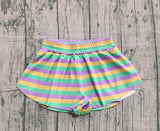 Preorder MOQ 5 pcs SS0685 Mardi Gras Stripe Girl's Shorts