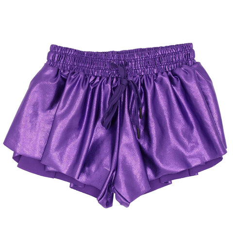 Preorder 11.17 MOQ 5 pcs SS0686 Purple Mardi Gras Sports Girl's Shorts
