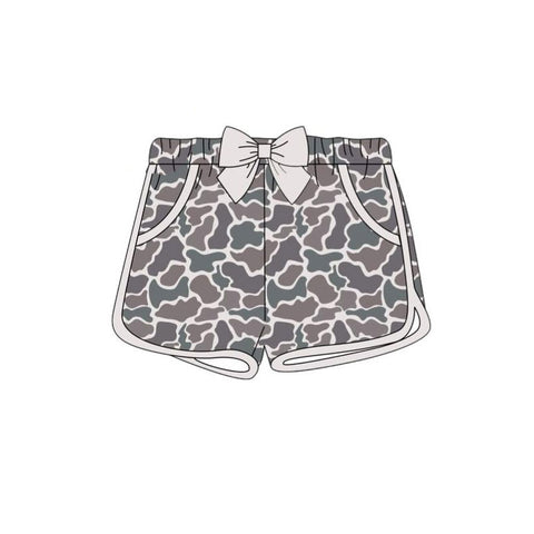 Preorder 11.17 MOQ 5 pcs Hunting Camo Bows Sports Girl's Shorts
