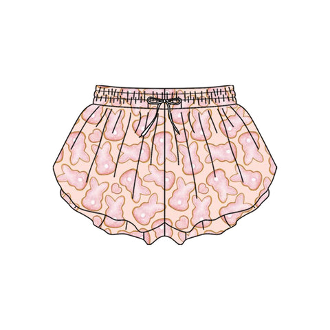Preorder 11.20 MOQ 5 pcs SS0711 Easter Bunny Yoga Girl's Shorts