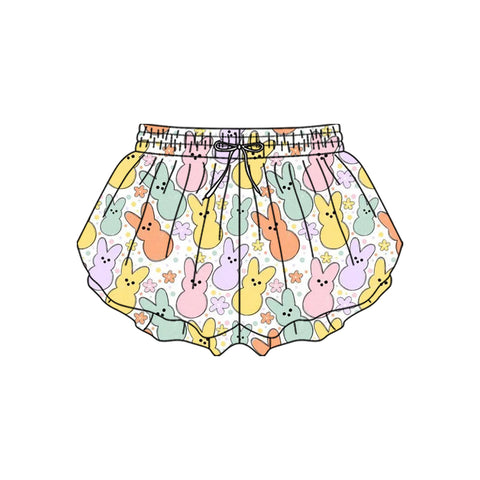 Preorder 11.20 MOQ 5 pcs SS0712 Easter Bunny Flower Yoga Girl's Shorts