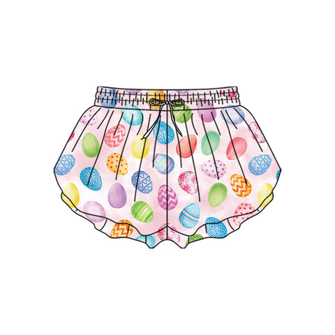 Preorder 11.20 MOQ 5 pcs SS0713 Easter Bunny Egg Yoga Girl's Shorts
