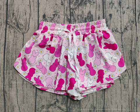 Preorder Samples SS0714 Easter Bunny Flower Yoga Girl's Shorts