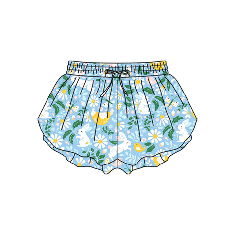 Preorder 11.20 MOQ 5 pcs Easter Rabbit Flower Yoga Girl's Shorts