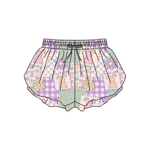Preorder 11.20 MOQ 5 pcs Easter Rabbit Flower Yoga Girl's Shorts