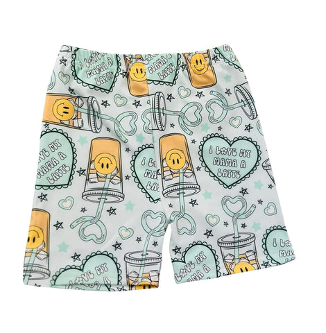 Preorder 12.13 MOQ 5 pcs SS0750 I Love my mom Girls Biker Shorts
