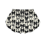 Preorder Samples SS0765 Black Bows Yoga Adult Women Shorts