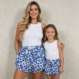 SS0802,SS0812 University Team Leopard Mommy and me Sports Shorts Styles
