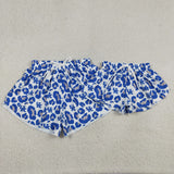 SS0802,SS0812 University Team Leopard Mommy and me Sports Shorts Styles