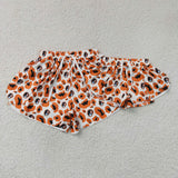 SS0806,SS0816 University Team Orange Leopard Mommy and me Sports Shorts Styles
