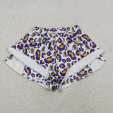 SS0811,SS0821 University Team Leopard Mommy and me Sports Shorts Styles