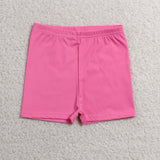 GSSO3259 Solid Color Pink Yoga Girl's Dress With Shorts
