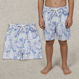SS0886 Hunting Camo Blue Color Boy's Shorts