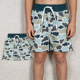 SS0893 Hunting Camo Fish Boy's Shorts