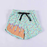 Preorder MOQ 5 pcs Each Style Ice Cream Drip Sprinkles Sports Kids Girls Shorts