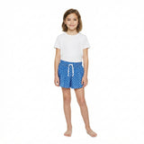 SS0966 Dots Blue Yoga Girl's Shorts