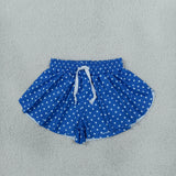 SS0966 Dots Blue Yoga Girl's Shorts