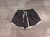Preorder MOQ 5 pcs SS0975 Dots Black Yoga Adult Women Shorts