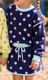 MOQ 5 pcs Custom Style Colorful Dots Cute Girls Skorts Set