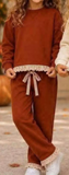MOQ 5 pcs Custom Style Colorful Stripe Ruffles Girls Outfits