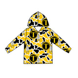 MOQ 5 pcs Each Custom Style School Team Camo Hoodie Pullover