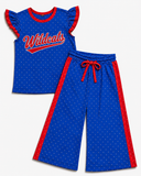 MOQ 5 pcs Custom Style School Team Mascot Dots Cute Girls Set