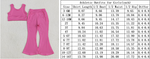 GSPO2002 Solid Color Pink Yoga Girls Flared Set