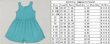 SR3023 Solid Color Green Yoga Shorts Girl's Jumpsuit