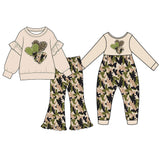 Preorder MOQ 5 pcs Each Style Valentine's Day Love Camo Kids Matching Clothes