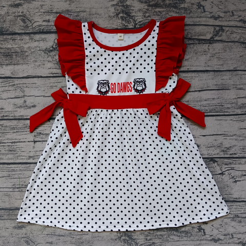 MOQ 8 pcs Custom Style GO DAWGS Girl's Dress