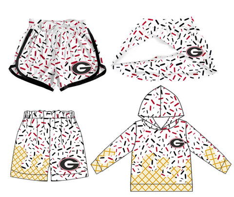 MOQ 5 pcs each style Custom Style Drip Team UGA Kids Matching Clothes