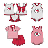 MOQ 8 Pcs Each Style Custom Style University team Print KC Matching Kids Clothing